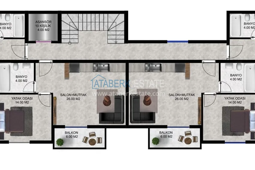 Купить дешево Квартира от инвестора в строящемся комплексе в 200 метрах от моря в Алании, Окурджалар 1 