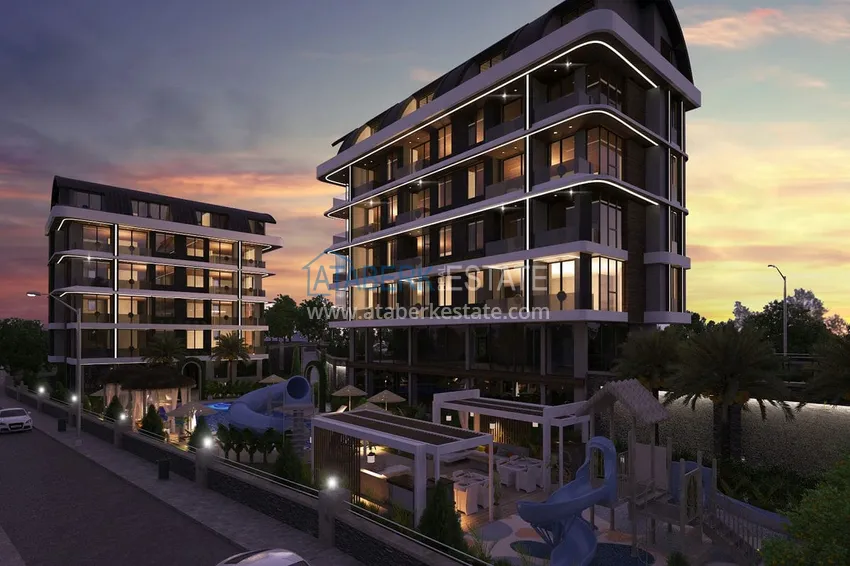 Квартиры и пентхаусы в комплексе на этапе строительства – Алания, район Каргыджак 11 