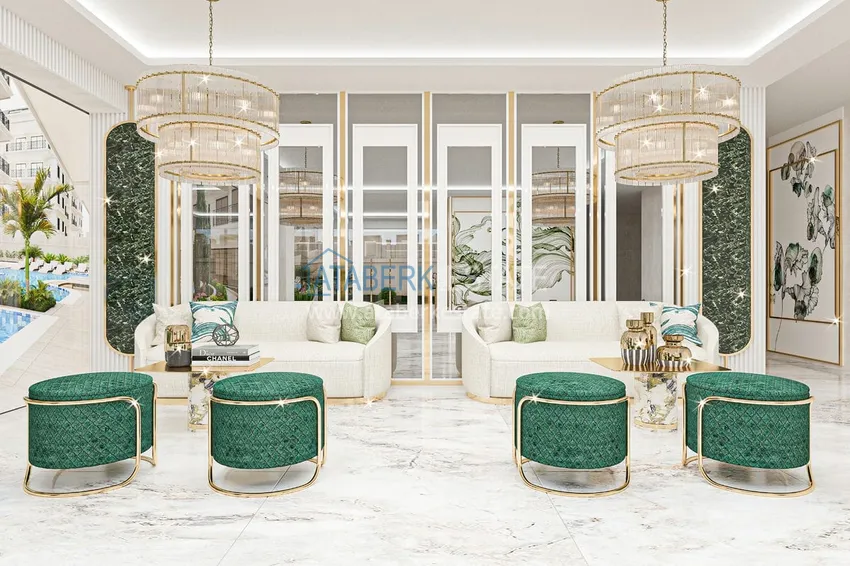 Квартира в строящемся комплексе - центр Алании в 350 м от пляжа Клеопатра 11 