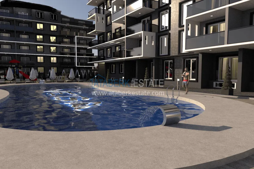 Квартиры и пентхаусы в центре Газипаши с рассрочкой в комплексе на этапе строительства 12 