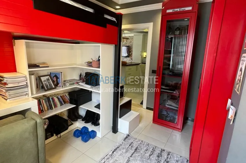 Приобрести Трёхкомнатная квартира с застекленным балконом, рядом с морем, район Оба - Алания  12 