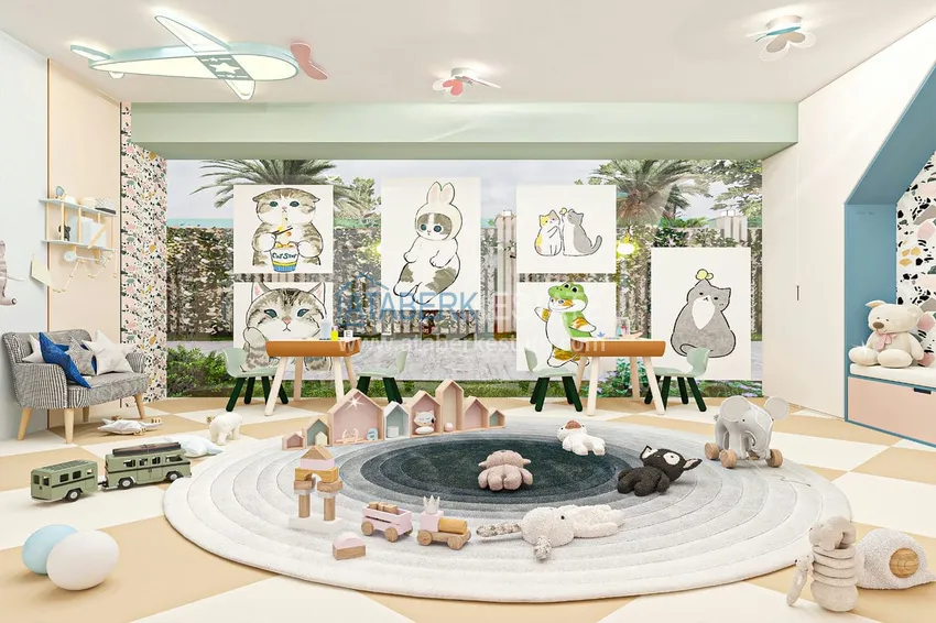 Квартира в строящемся комплексе - центр Алании в 350 м от пляжа Клеопатра 13 