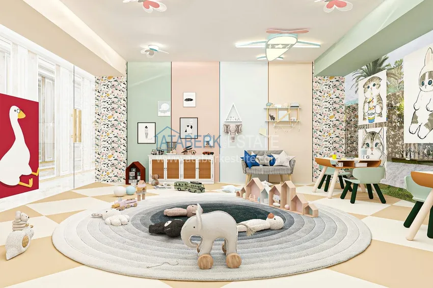 Квартира в строящемся комплексе - центр Алании в 350 м от пляжа Клеопатра 14 