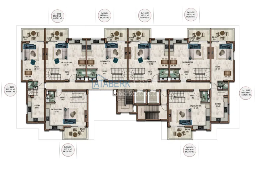 Купить дешево Современный жилой комплекс - первичная недвижимость с рассрочкой до 70 месяцев - Авсаллар, Алания 3
