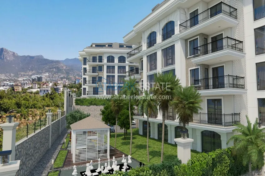 Квартира 3+1 с отдельной кухней и авторской отделкой в эксклюзивном жилом комплексе, район Оба – Алания 13 