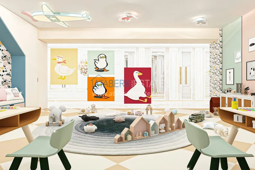 Квартира в строящемся комплексе - центр Алании в 350 м от пляжа Клеопатра 15 