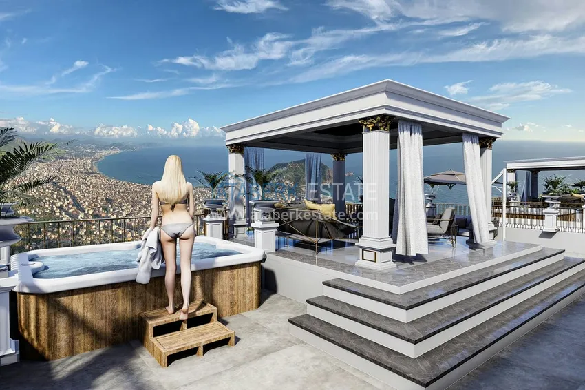 Виллы премиум-класса на начальном этапе строительства в горном районе Алании - Тепе 14 