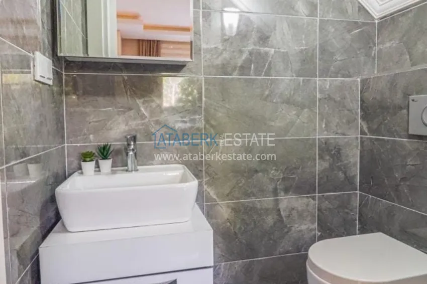 Приобрести Садовый дуплекс 2+1 в Кестеле с мебелью в благоустроенном комплексе, подходит для гражданства 16 