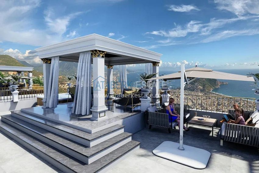 Виллы премиум-класса на начальном этапе строительства в горном районе Алании - Тепе 15 