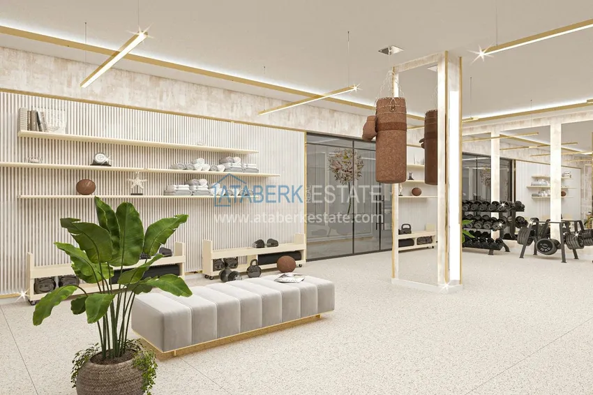 Квартира в строящемся комплексе - центр Алании в 350 м от пляжа Клеопатра 16 