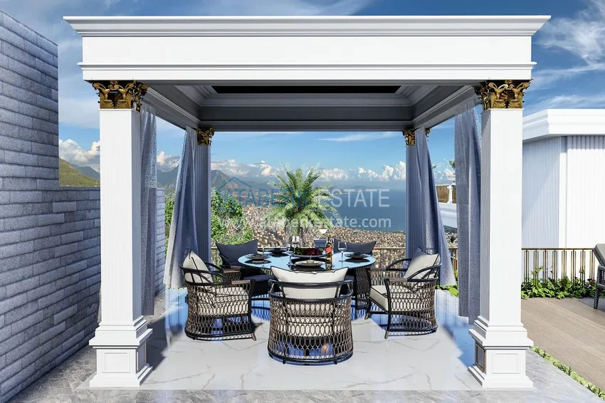 Виллы премиум-класса на начальном этапе строительства в горном районе Алании - Тепе 16 