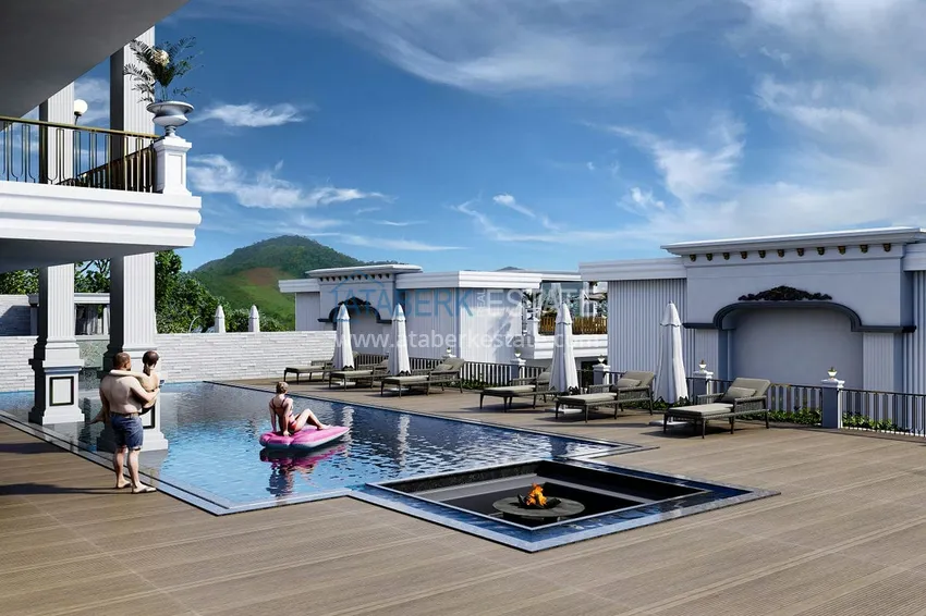 Виллы премиум-класса на начальном этапе строительства в горном районе Алании - Тепе 17 