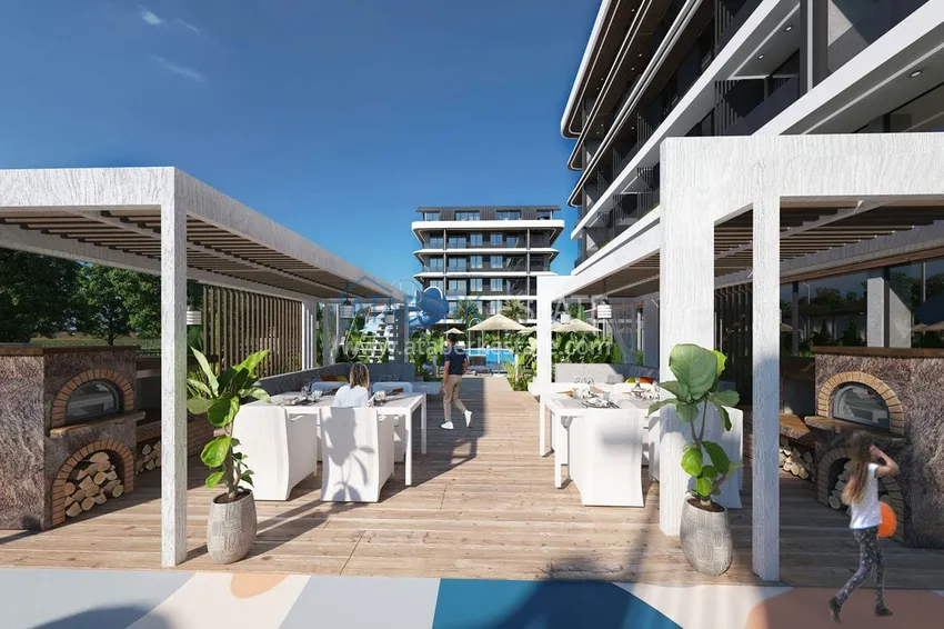 Квартиры и пентхаусы в комплексе на этапе строительства – Алания, район Каргыджак 18 