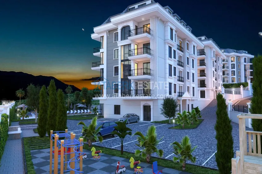 Квартира 3+1 с отдельной кухней и авторской отделкой в эксклюзивном жилом комплексе, район Оба – Алания 19 