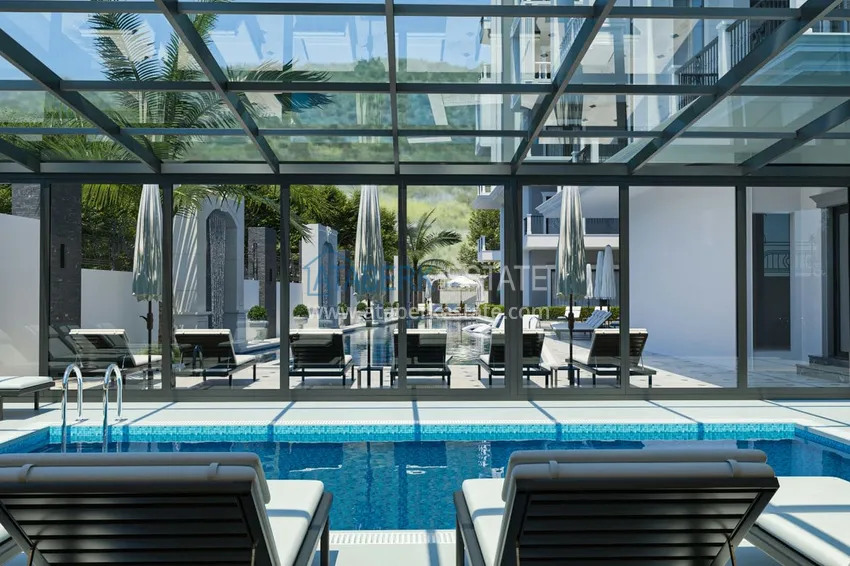 Квартира 1+1 на этапе строительства, от инвестора в комплексе центр Алании 14 