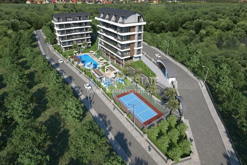 Квартиры и пентхаусы в комплексе на этапе строительства – Алания, район Каргыджак 1 