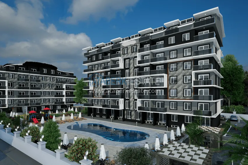 Квартиры и пентхаусы в центре Газипаши с рассрочкой в комплексе на этапе строительства 1 