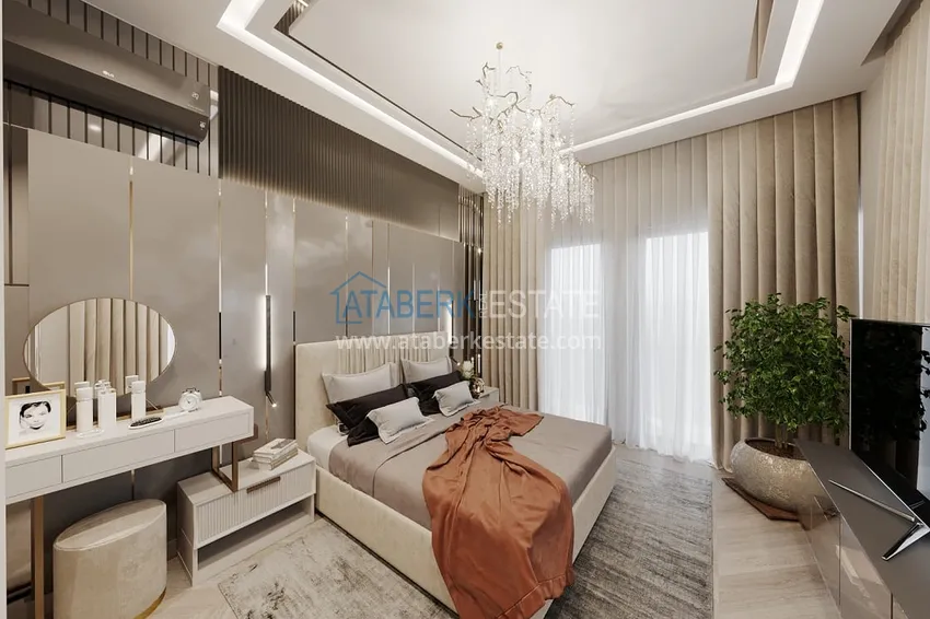 Приобрести Виллы премиум-класса на начальном этапе строительства в горном районе Алании - Тепе 12 