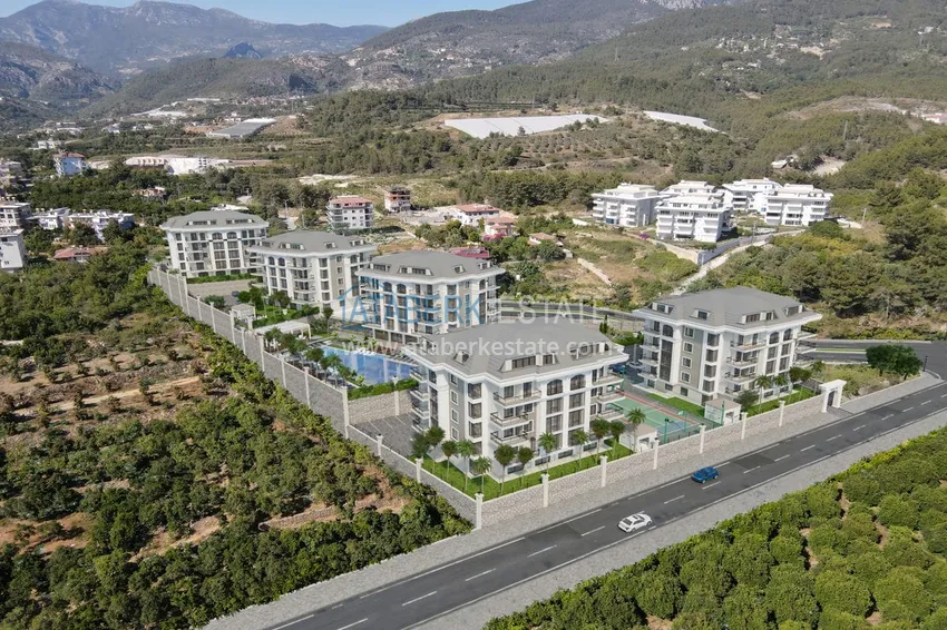 Квартира 3+1 с отдельной кухней и авторской отделкой в эксклюзивном жилом комплексе, район Оба – Алания 1 