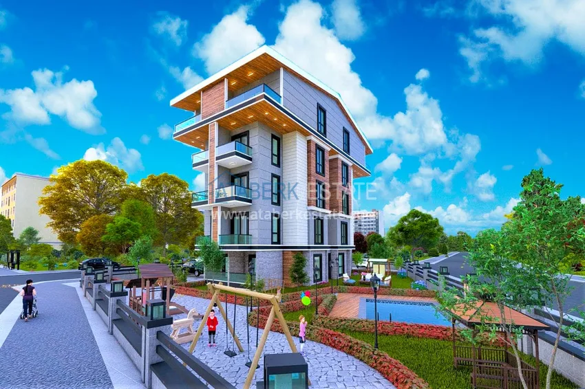 Квартиры в строящемся малоэтажном комплексе в Газипаше, район Пазарджи  1 