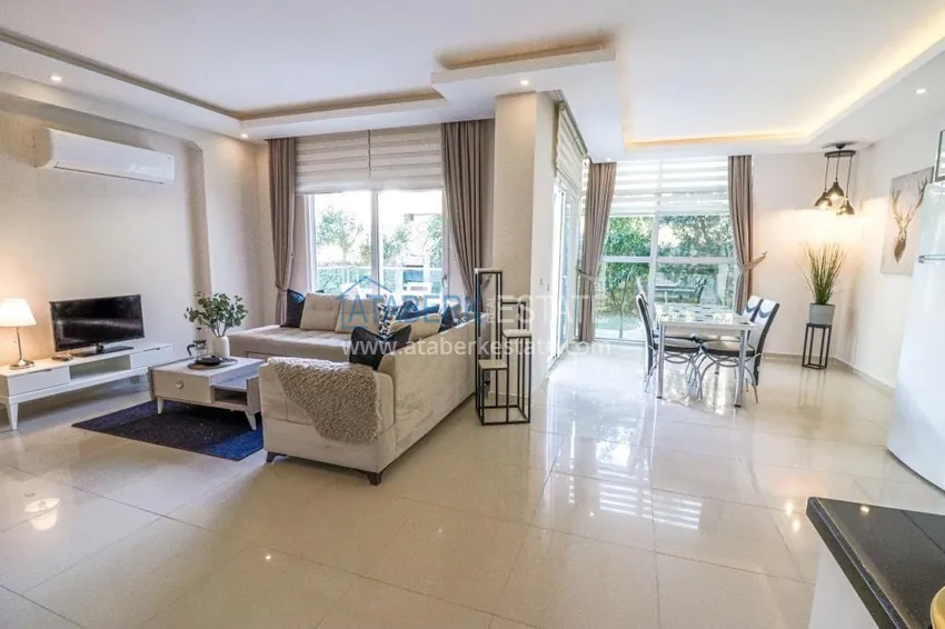 Приобрести Садовый дуплекс 2+1 в Кестеле с мебелью в благоустроенном комплексе, подходит для гражданства 2 