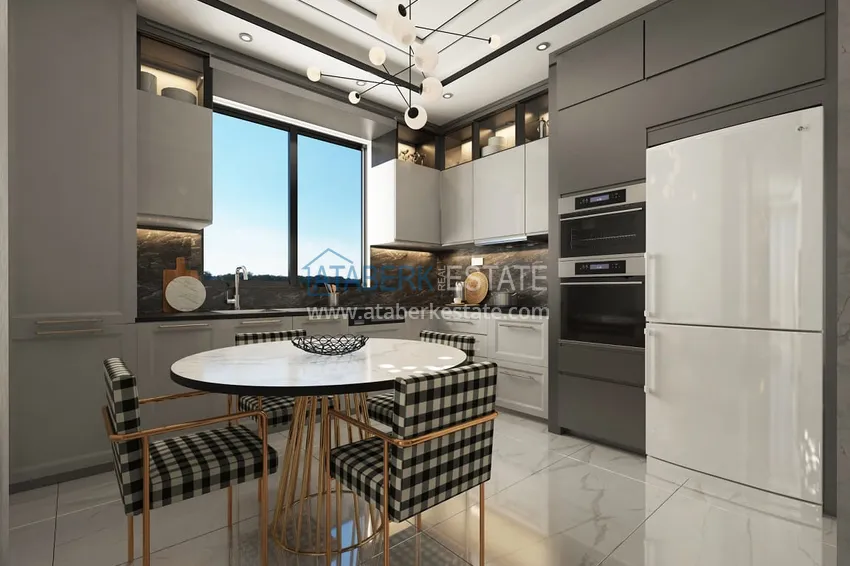 Приобрести Квартиры и пентхаусы в комплексе на этапе строительства – Алания, район Каргыджак 9 