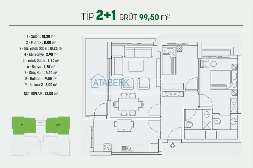 Купить дешево Недвижимость на этапе строительства – комплекс семейного типа в Дошемеалты, Анталья 1 
