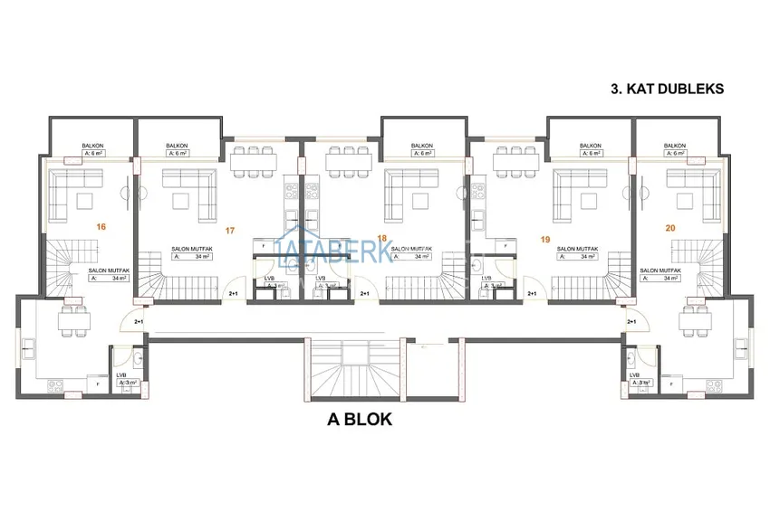 Купить дешево Квартиры и пентхаусы в комплексе на этапе строительства – Алания, район Каргыджак 3 