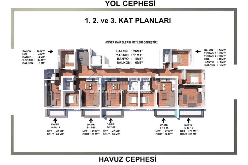 Купить дешево Квартиры и пентхаусы в центре Газипаши с рассрочкой в комплексе на этапе строительства 2 