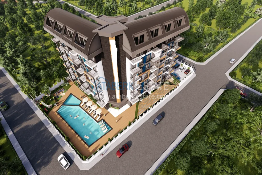 Новый инвестиционный проект резиденции с хорошей инфраструктурой в Газипаше 2 
