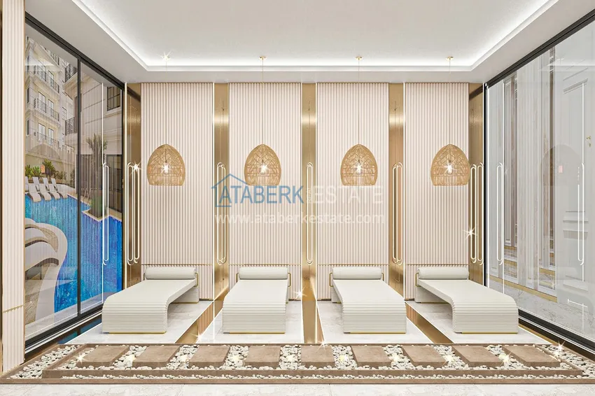 Квартира в строящемся комплексе - центр Алании в 350 м от пляжа Клеопатра 22 