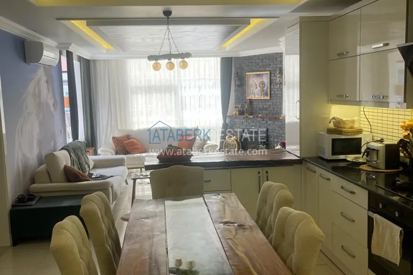 Приобрести Трёхкомнатная квартира с застекленным балконом, рядом с морем, район Оба - Алания  3 