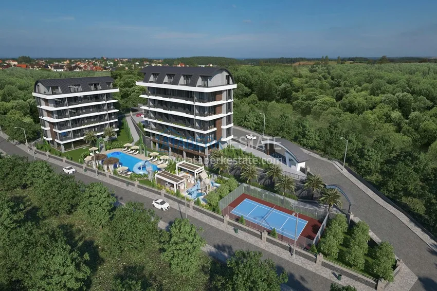 Квартиры и пентхаусы в комплексе на этапе строительства – Алания, район Каргыджак 2 