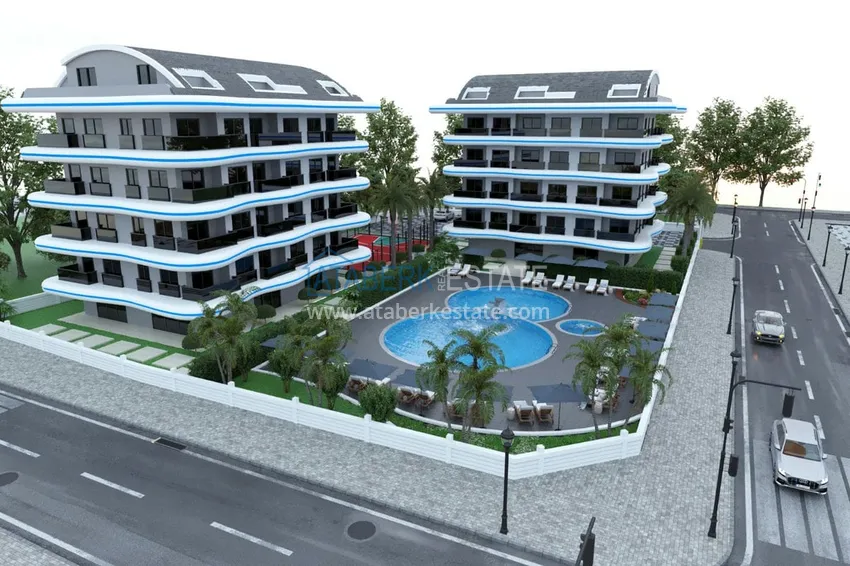 Квартиры и пентхаусы в комплексе на этапе строительства – Алания, район Инджекум 2 