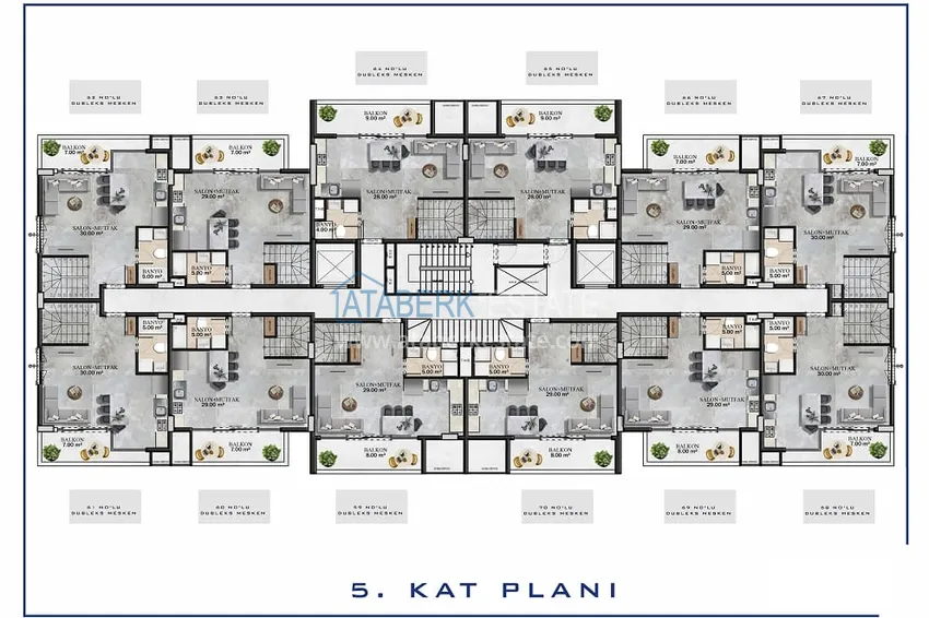 Купить дешево Инвестиционно-привлекательный проект жилого комплекса в Газипаше – 800 метрах от моря 3 