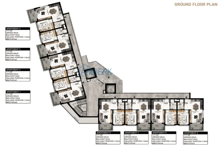 Купить дешево Новый инвестиционный проект резиденции с хорошей инфраструктурой в Газипаше 3 