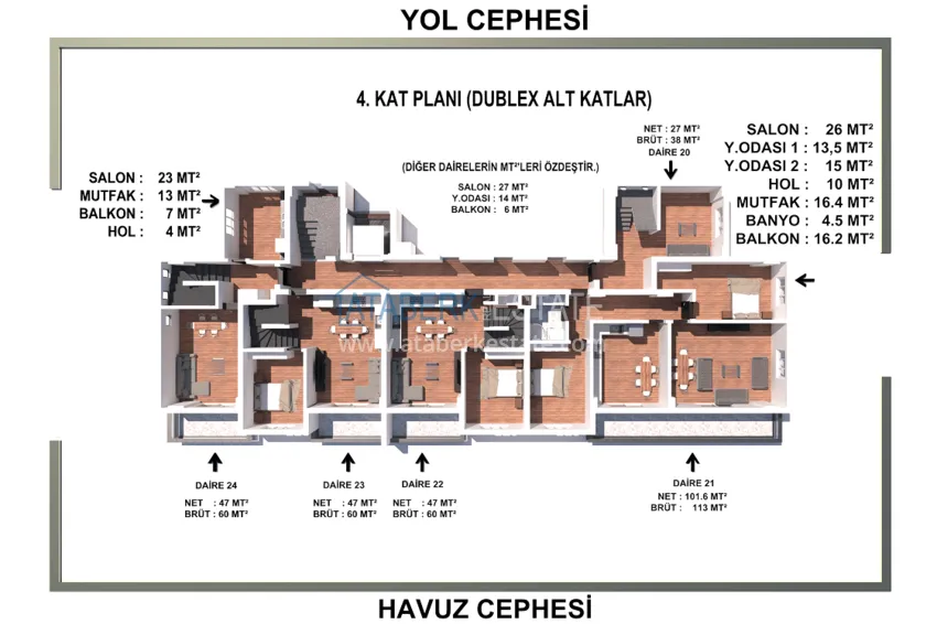 Купить дешево Квартиры и пентхаусы в центре Газипаши с рассрочкой в комплексе на этапе строительства 3 