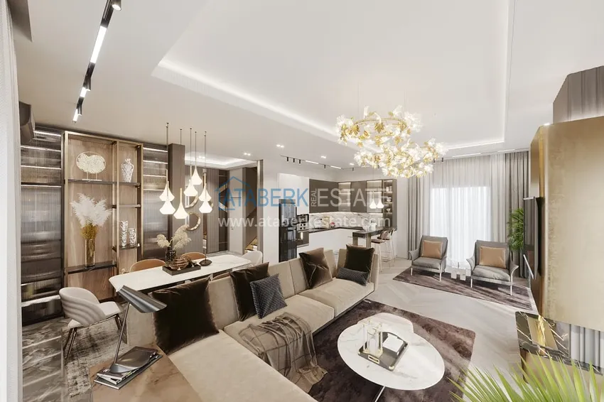 Приобрести Виллы премиум-класса на начальном этапе строительства в горном районе Алании - Тепе 3 