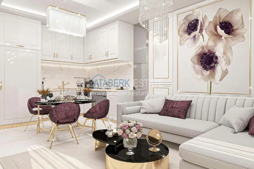 Приобрести Квартира в строящемся комплексе - центр Алании в 350 м от пляжа Клеопатра 4 