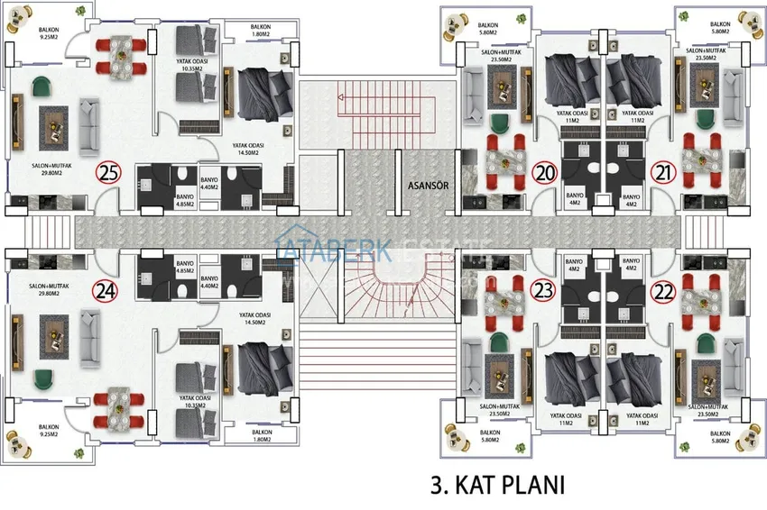 Купить дешево Новый привлекательный проект жилого комплекса в районе Авсаллар 4 