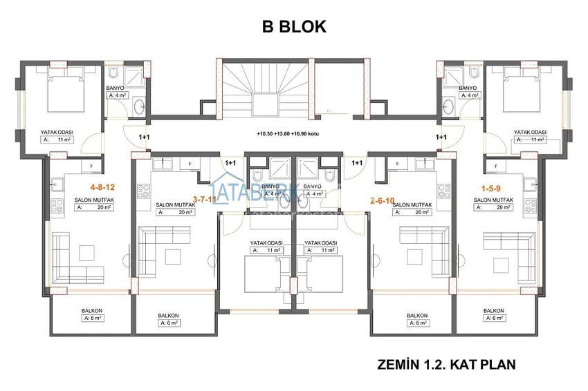 Купить дешево Квартиры и пентхаусы в комплексе на этапе строительства – Алания, район Каргыджак 5 