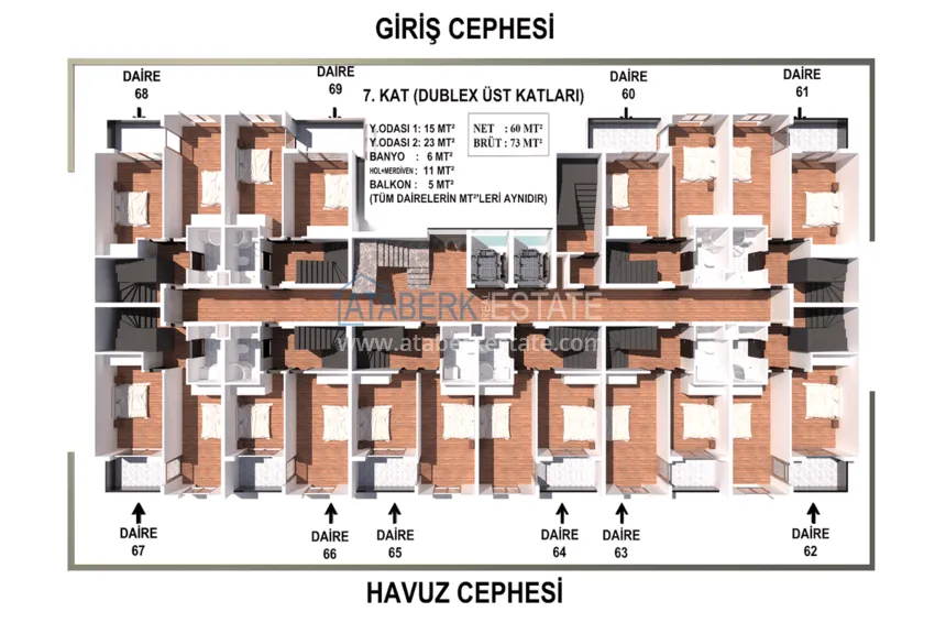 Купить дешево Квартиры и пентхаусы в центре Газипаши с рассрочкой в комплексе на этапе строительства 8 