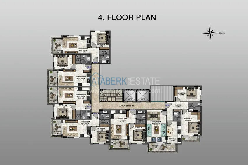 Купить дешево Новый бутик-комплекса на этапе строительства в районе Авсаллар 1
