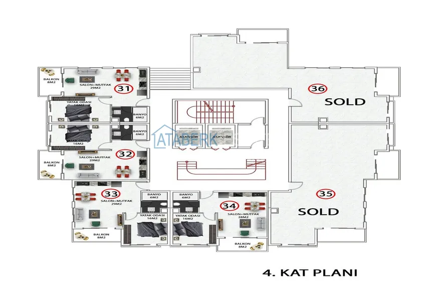 Купить дешево Квартиры в Авсалларе от надежного застройщика с рассрочкой под 0%  4 