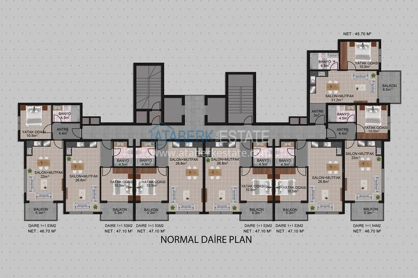 Купить дешево Новый инвестиционный проект жилого комплекса в Алании – район Паяллар  4 