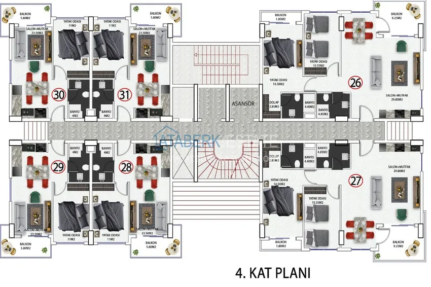Купить дешево Новый привлекательный проект жилого комплекса в районе Авсаллар 5 