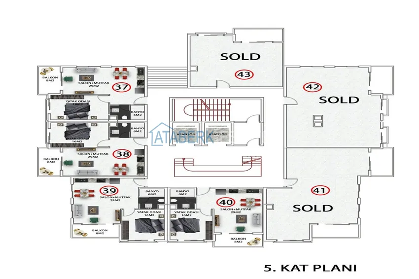 Купить дешево Квартиры в Авсалларе от надежного застройщика с рассрочкой под 0%  5 