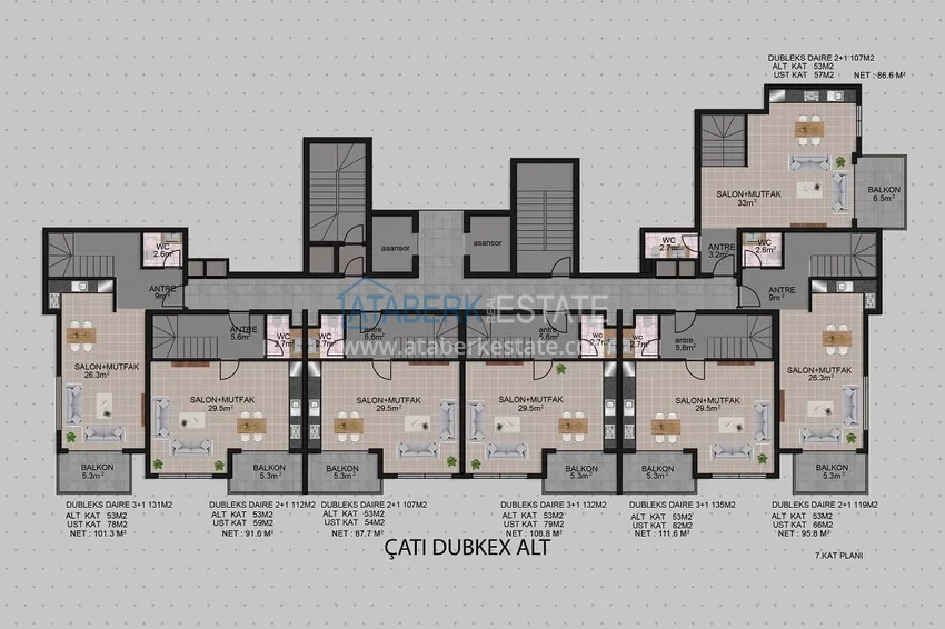 Купить дешево Новый инвестиционный проект жилого комплекса в Алании – район Паяллар  5 