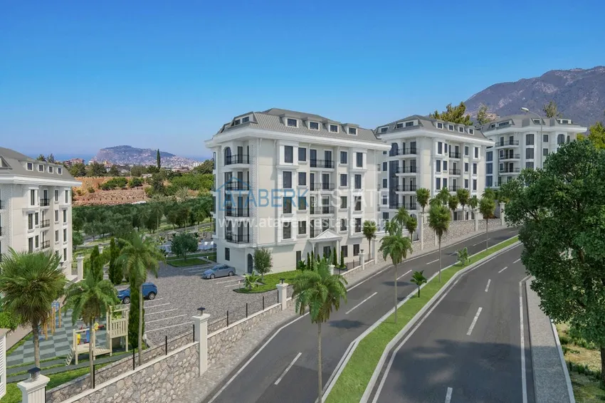 Квартира 3+1 с отдельной кухней и авторской отделкой в эксклюзивном жилом комплексе, район Оба – Алания 5 