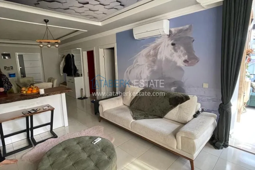 Приобрести Трёхкомнатная квартира с застекленным балконом, рядом с морем, район Оба - Алания  5 